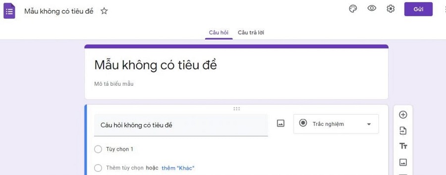 Bước 3: Hướng dẫn nhập mô tả trên Google From