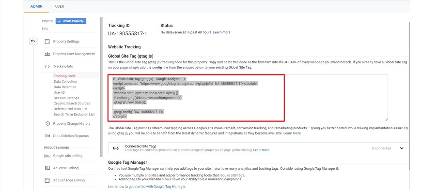 Bước 3: Cài đặt, thiết lập mục tiêu trên Google Analytics