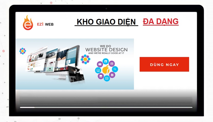 Eziweb - Nền tảng thiết kế website free giao diện đẹp