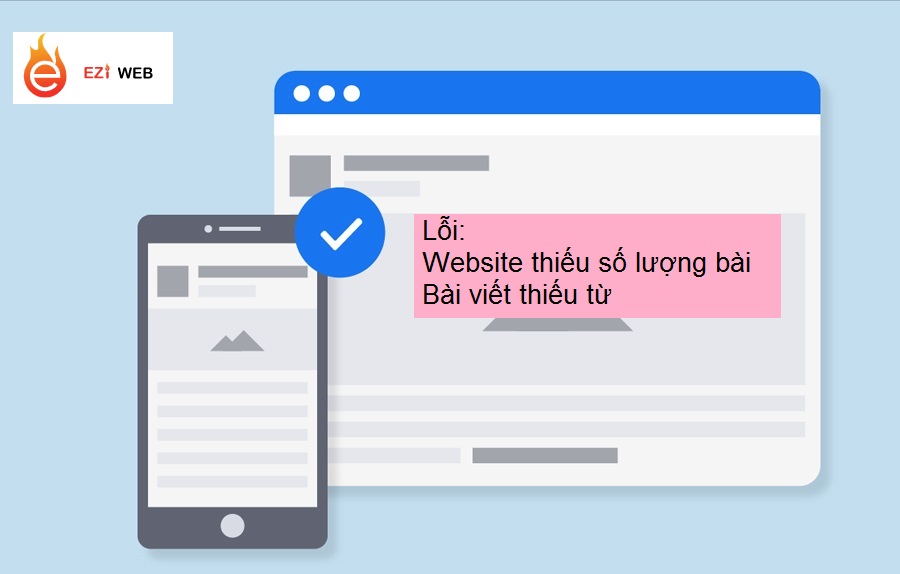 Website thiếu nội dung, bài viết thiếu số lượng từ cũng là lỗi SEO phổ biến