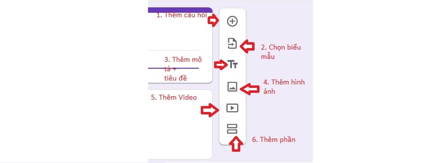 Bước 4:Hướng dẫn viết nội dung chính của biểu mẫu trên Google From
