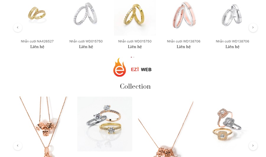 Xu hướng thiết kế website bán trang sức mới nhất hiện nay