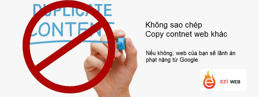 Content trùng lặp là nguyên nhân khiến Google phạt website của bạn
