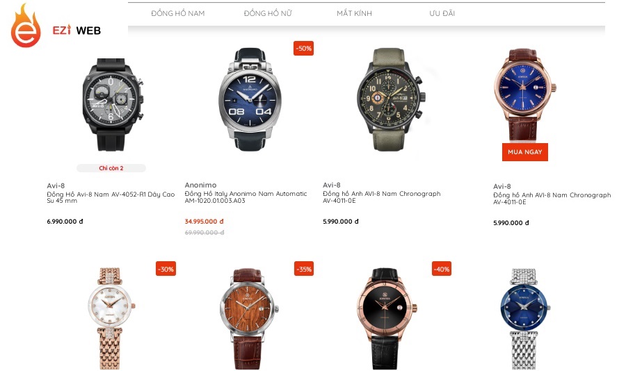 Tiêu chí đánh giá một trang web bán đồng hồ chuyên nghiệp