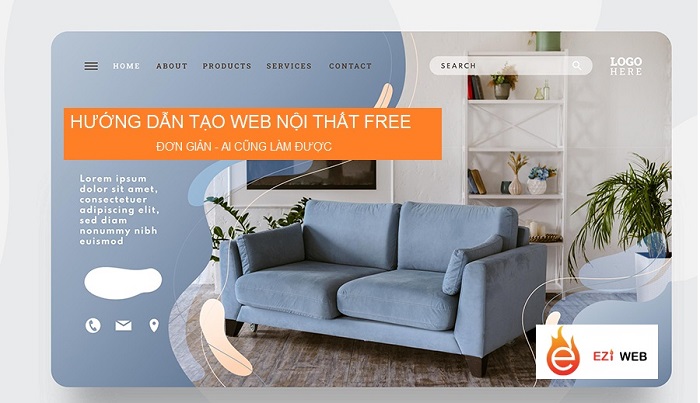 Hướng dẫn tạo website miễn phí cửa hàng nội thất sang trọng