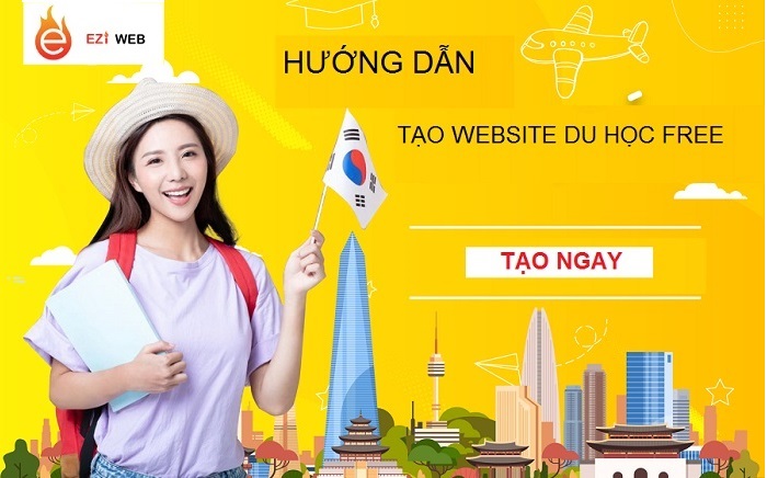 Thiết kế Website tư vấn du học đẹp mắt, chuyên nghiệp 0đ trên Eziweb